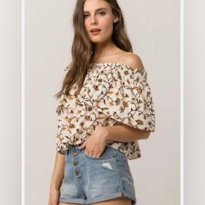 Amuse Society Off Shoulder Floral Top